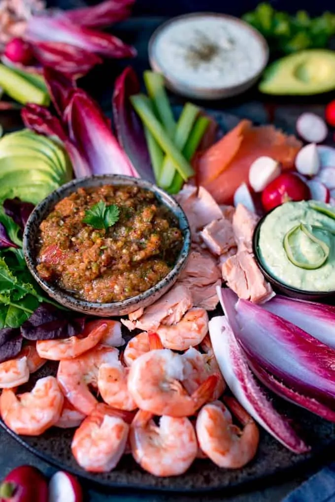 close up of prawns on a Seafood Party Platter