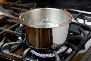 Drain boiling water